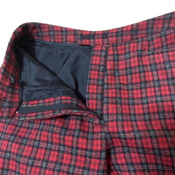 J. Crew Red Plaid Wool Blend Pants Sz 4 - Picture 7 of 15